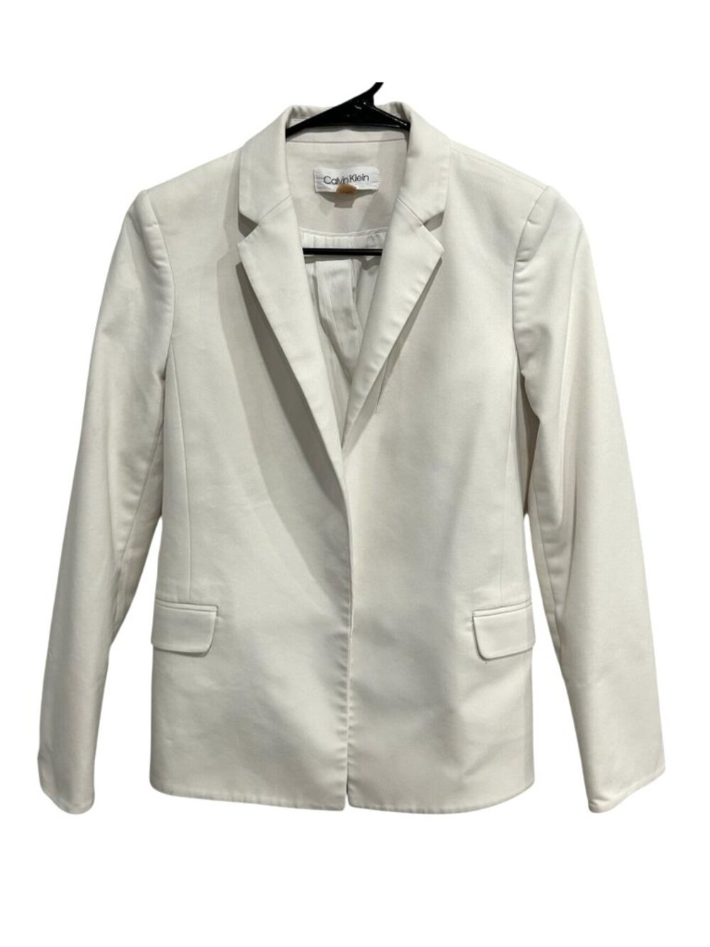Calvin Klein 6P Off-White Fully Lined Blazer Professional Classic Minimalist